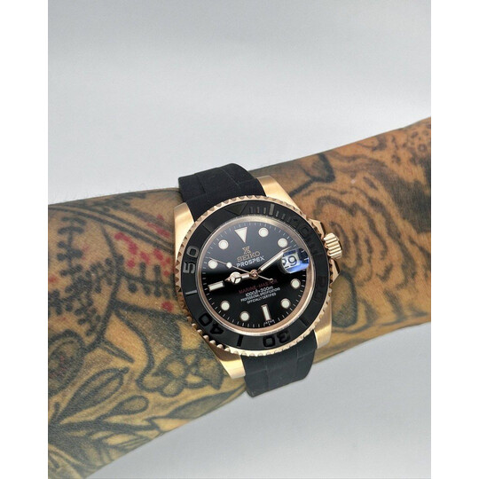 Custom Seiko Mod • Rose Gold Yachtmaster v2 • 40mm